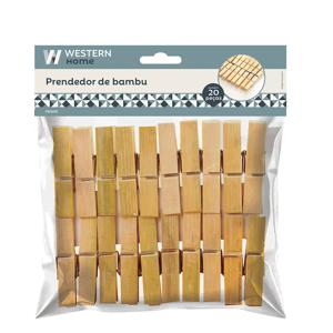 Prendedor bambu 20pc