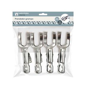 Prendedor grampo inox 4pc