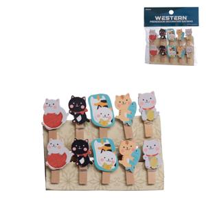 Prendedor dec gatinho md 10pc