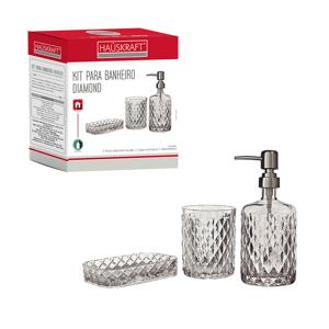 Kit Para Banheiro Diamond 3 Peças - Hauskraft