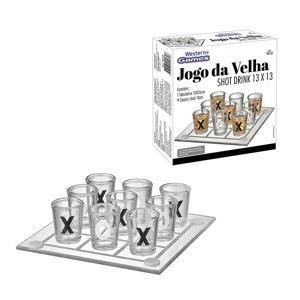 Jogo Da Velha Shot Drink 9 Copos 13 x 13 cm - Western