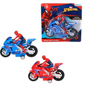 Moto De Fricção Com Spiderman - Etitoys