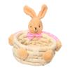 Cesta palha coelho peluc 18cm