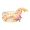 Cesta palha coelho peluc 18cm