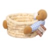 Cesta palha urso peluc 18cm