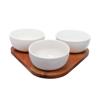 Jogo bowls suporte acacia 4pc
