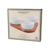 Jogo bowls suporte acacia 4pc