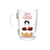 Caneca vidro papai noel 350ml