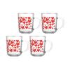 Caneca coracao 215ml 4pc
