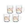 Caneca flores 215ml 4pc
