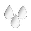 Espelho gotas 29x19cm 3pc