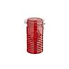 Pote de Vidro E inox C/ Visor Velvety Vermelho 1L - Hauskraft