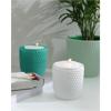 Porta Velas Cristal De Vidro Branco 7 cm 2 Peças - Hauskraft