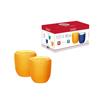 Porta Velas Cristal De Vidro Laranja 7 cm 2 Peças - Hauskraft