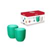 Porta Velas Cristal De Vidro Verde 7 cm 2 Peças - Hauskraft