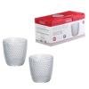 Porta vela cristal 7cm tr 2pc