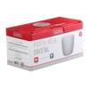 Porta vela cristal 7cm tr 2pc