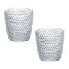 Porta vela cristal 7cm tr 2pc