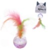 Brinq gato bola pena 4cm