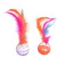Brinq gato bola pena 4cm