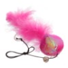 Brinq gato bola pena 23cm