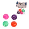 Brinq gato bola guizo 4cm 4pc