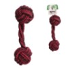 Brinq cao corda 2 bolas 23cm