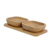 Conjunto petisqueira bambu 3pc