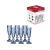 Taca Para Champanhe De Vidro Diamond Aazul 140 ml 6 Pecas - Hauskraft