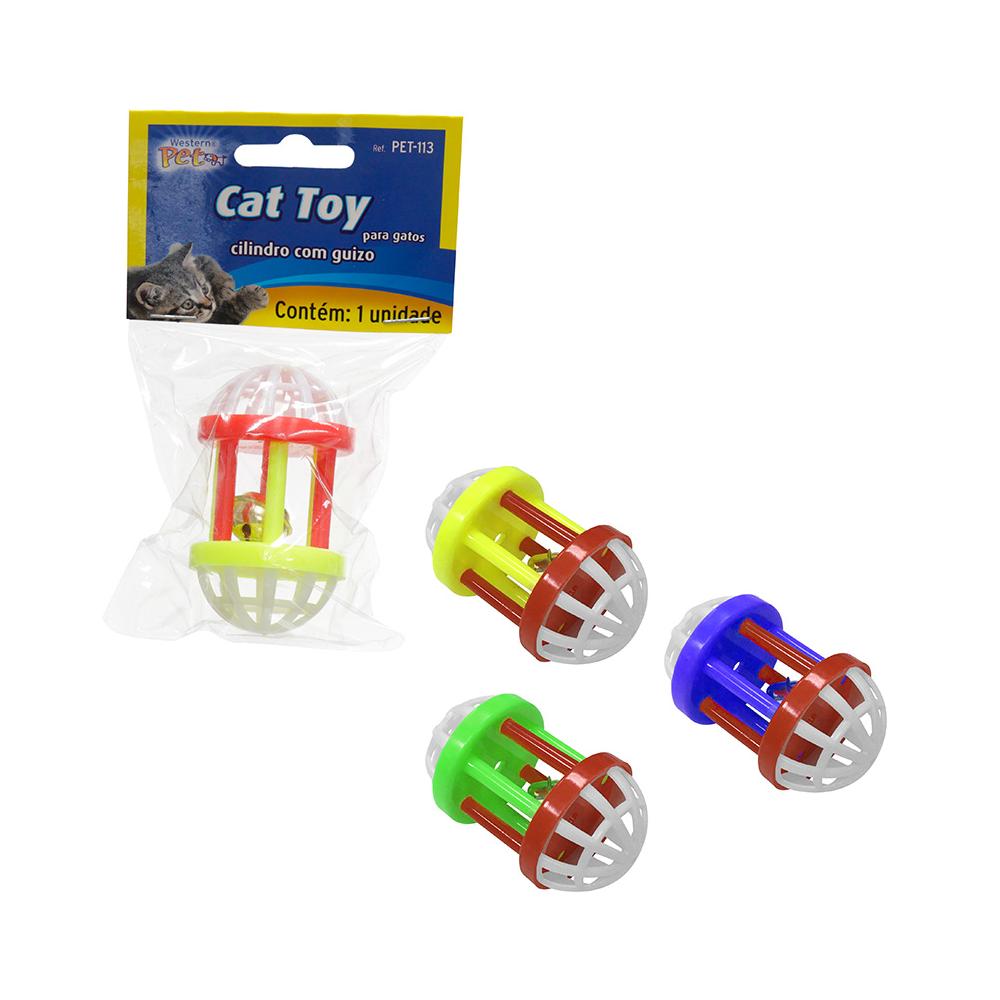 Brinquedo gato cilindro 4cm