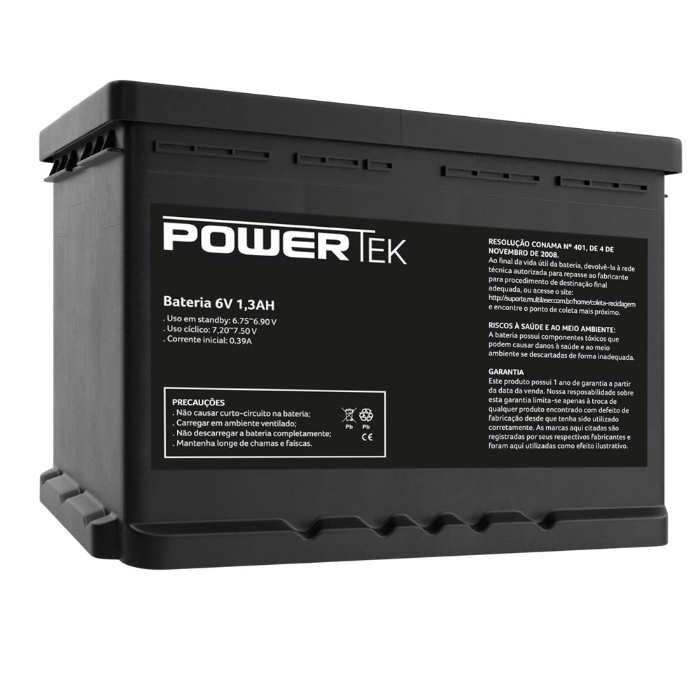 Bateria Powertek 6V 1,3Ah - EN001