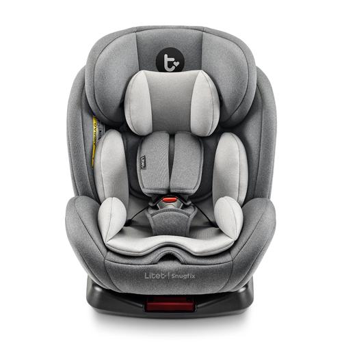Cadeira Para Auto 0-36 Kgs Isofix Com Rotação Snugfix Preta e Cinza Litet - BB455