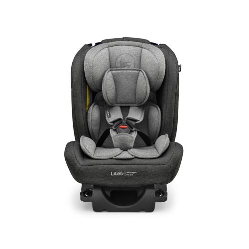 Cadeirinha Infantil para carro 0-36Kg Isofix All Stages Fix 2.0 Preto e Cinza Litet - BB452