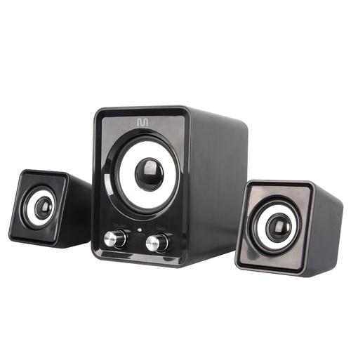 Caixa de Som 2.1 14w RMS USB Conexão P2 Controle de Volume Preto - SP172
