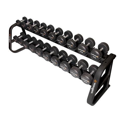 Kit 10 Dumbells Emborrachado Deluxe 12 A 30 Kg (Total 420 Kg ) Wellness - WK088