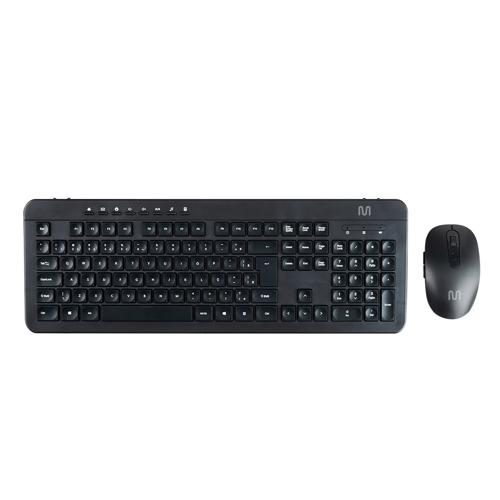 Kit Teclado e Mouse Sem Fio Multi (Multilaser) Recarregável Com Bateria 200mAh - TC250