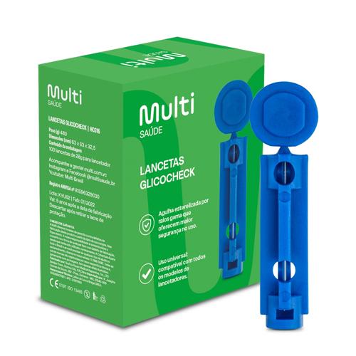 Lancetas Care Plus 28G Caixa com 100un Multi Saúde - HC516