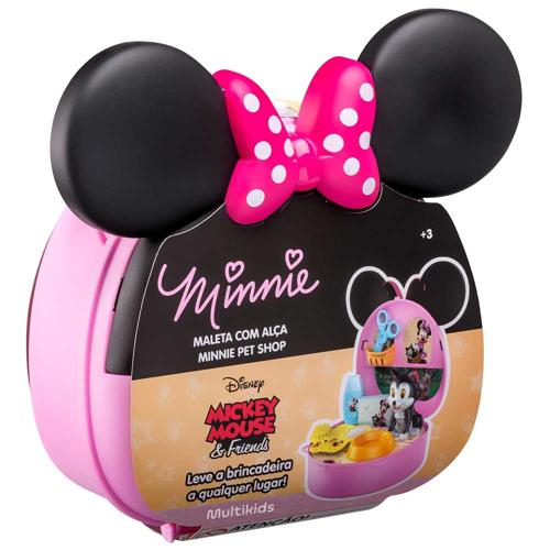 Maleta com Alça Minnie Pet Shop Com Acessórios Multikids - BR1559