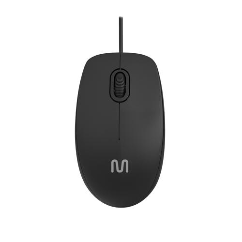 Mouse Com Fio MF400 USB 1200dpi Cabo de 180cm 3 Botões Silencioso Preto Multilaser - MO386