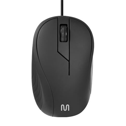 Mouse com Fio Multi (Multilaser) Wave Textura Emborrachada Cabo de 130cm - MO222