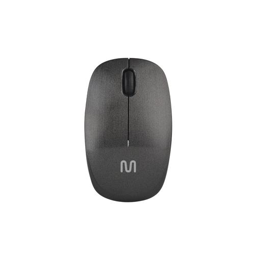 Mouse Sem Fio Standard Usb 1200dpi 3 Botões Design Ergonômico Preto Multi (Multilaser) - MO251