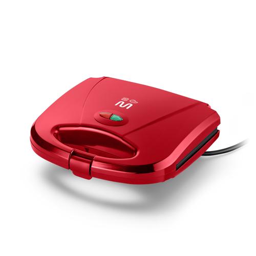 Sanduicheira e Minigrill Chapa Antiaderente Dupla Ondulada 220v-750w Vermelha Multi - CE149