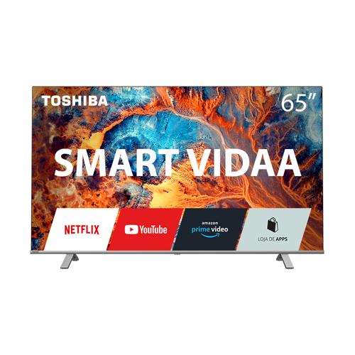 Smart Tela DLED 65&#34; 4K Toshiba 65C350KB VIDAA 3 HDMI 2 USB Wi-Fi - TB006