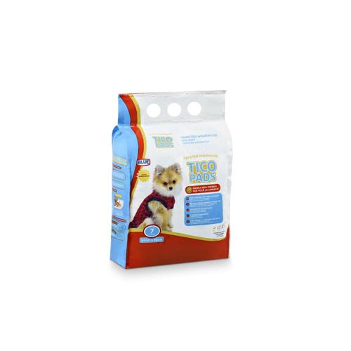 Tapete Higiênico Tico Pads 07 Unidades 55x60cm Blue Mimo - 302