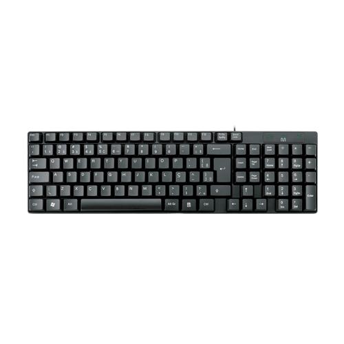 Teclado com Fio Compacto PS2 Cabo de 130cm Resistente Água Preto Multi (Multilaser) Preto - TC298