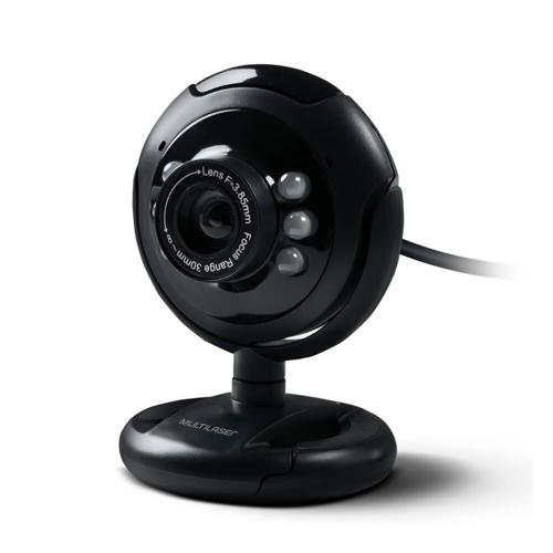 Webcam Standard 480p 30Fps Led Noturno Microfone Conexão Usb Preto Multi (Multilaser) - WC045