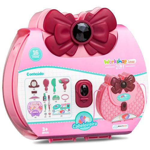 Workshop Jr 2 em 1 Bolsa Fashion Cabeleireira com 16 Acessórios Multikids - BR1684