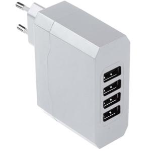 CARREGADOR DE PAREDE COM 4 SAIDAS USB/ BIVOLT/ 4.8A - CB076