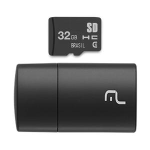 2X1:LEITOR USB+CARTAO MEMORIA CLASSE4 32GB - MC173
