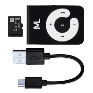 KIT MP3 PLAYER 80 MAH MICROSD 8GB E CABO MICRO USB - MC300